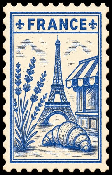 The French cuisine stamp